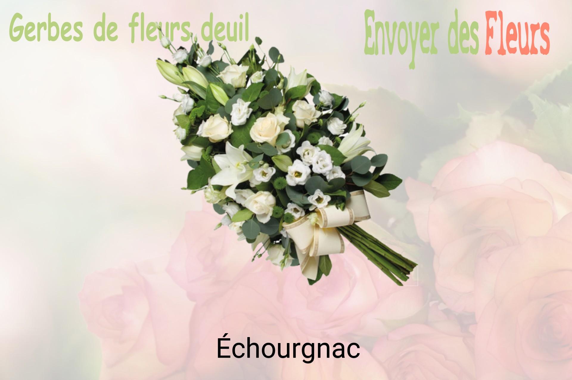 Gerbe de fleurs de deuil livrée à Échourgnac